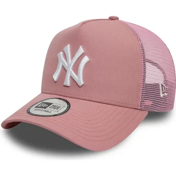 Gorra trucker rosa 9FORTY A Frame League Essential de New York Yankees MLB de New Era