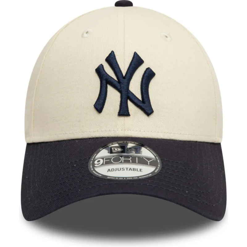regulowana-czapka-z-zakrzywionym-daszkiem-bezowo-granatowa-9forty-colour-block-new-york-yankees-mlb-new-era