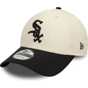 petten-gebogen-beige-verstelbaar-9forty-colour-block-van-chicago-white-sox-mlb-van-new-era