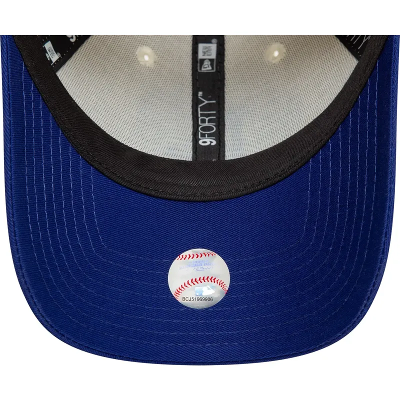 petten-gebogen-beige-verstelbaar-9forty-colour-block-van-los-angeles-dodgers-mlb-van-new-era