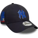 new-era-new-york-yankees-mlb-9forty-side-patch-justerbar-morkbla-keps-med-bla-logotyp