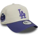 beige-och-lila-bojd-keps-snapback-med-lila-logotyp-9forty-a-frame-world-series-patch-los-angeles-dodgers-mlb-fran-new-era