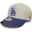 beige-och-lila-bojd-keps-snapback-med-lila-logotyp-9forty-a-frame-world-series-patch-los-angeles-dodgers-mlb-fran-new-era