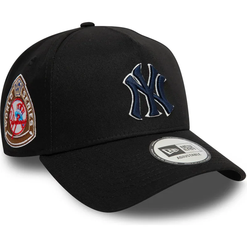 petten-gebogen-zwart-snapback-9forty-a-frame-world-series-patch-van-new-york-yankees-mlb-van-new-era