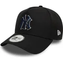 petten-gebogen-zwart-snapback-9forty-a-frame-world-series-patch-van-new-york-yankees-mlb-van-new-era