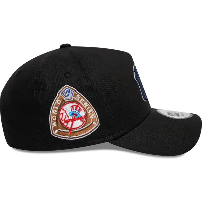 petten-gebogen-zwart-snapback-9forty-a-frame-world-series-patch-van-new-york-yankees-mlb-van-new-era