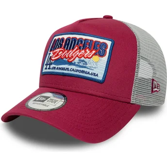 Rød 9FORTY A Frame Patch Los Angeles Dodgers MLB trucker kasket fra New Era