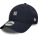 new-era-mlb-new-york-yankees-9forty-seersucker-verstellbare-kappe-mit-gebogenem-schirm-in-marineblau