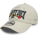 casquette-courbee-beige-ajustable-9twenty-washed-daffy-duck-looney-tunes-new-era