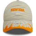 petten-gebogen-beige-verstelbaar-9twenty-flame-visor-van-new-era