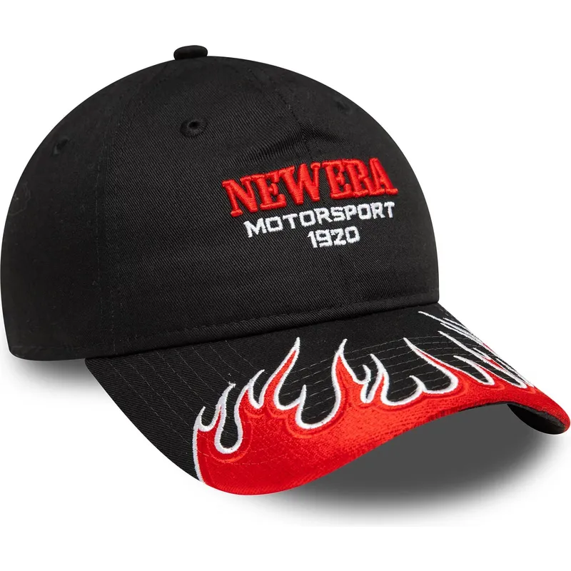 petten-gebogen-zwart-verstelbaar-9twenty-flame-visor-van-new-era petten-gebogen-zwart-verstelbaar-9twenty-flame-visor-van-new-era