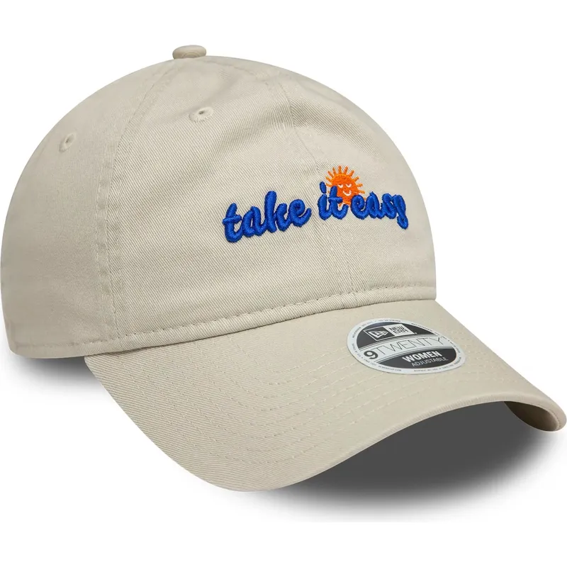 petten-gebogen-beige-verstelbare-band-9twenty-van-take-it-easy-van-new-era