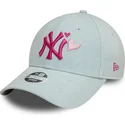 gorra-curva-azul-claro-ajustable-para-mujer-con-logo-rosa-9forty-denim-icon-heart-de-new-york-yankees-mlb-de-new-era