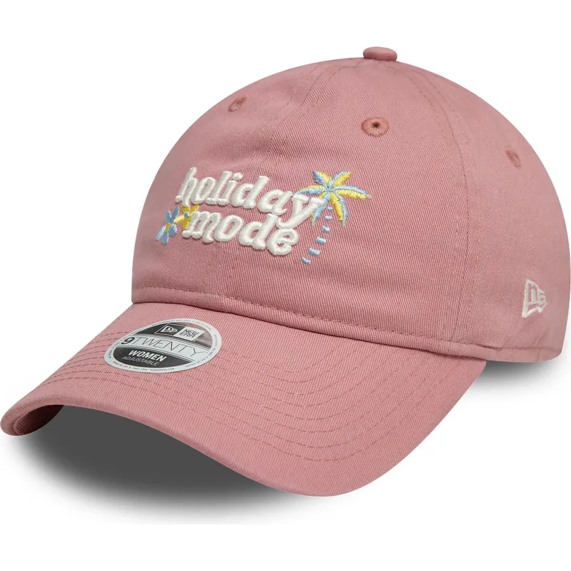 petten-gebogen-roze-verstelbare-band-9twenty-van-holiday-mode-van-new-era