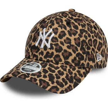 Gorra curva leopardo ajustable para mujer 9FORTY de New York Yankees MLB de New Era