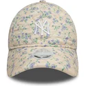 beige-bojd-justerbar-keps-for-dam-9twenty-floral-quilt-fran-new-york-yankees-mlb-av-new-era