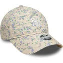 petten-gebogen-beige-verstelbare-band-9twenty-floral-quilt-van-new-york-yankees-mlb-van-new-era
