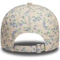 casquette-courbee-beige-ajustable-pour-femme-9twenty-floral-quilt-new-york-yankees-mlb-new-era