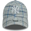 petten-gebogen-blauw-verstelbare-band-9forty-tweed-van-new-york-yankees-mlb-van-new-era