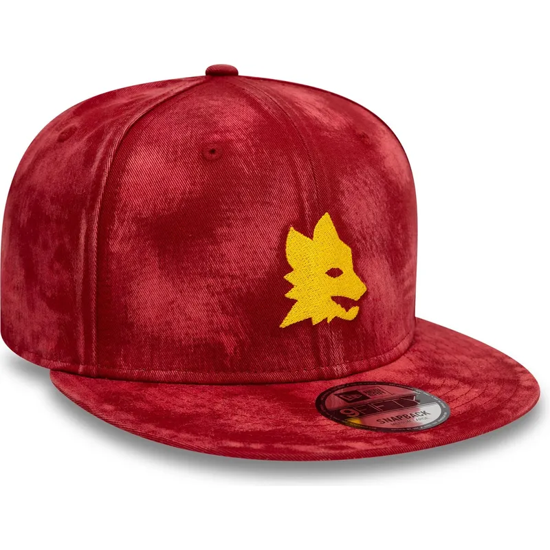 rod-flad-snapback-9fifty-tie-dye-kasket-fra-associazione-sportiva-roma-serie-a-fra-new-era