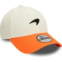 gorra-curva-blanca-y-naranja-ajustable-9forty-contrast-visor-de-mclaren-racing-formula-1-de-new-era