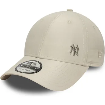 Gorra curva beige ajustable 9FORTY Flawless de New York Yankees MLB de New Era