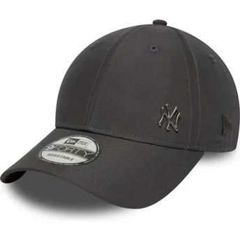 Gorra curva gris ajustable 9FORTY Flawless de New York Yankees MLB de New Era