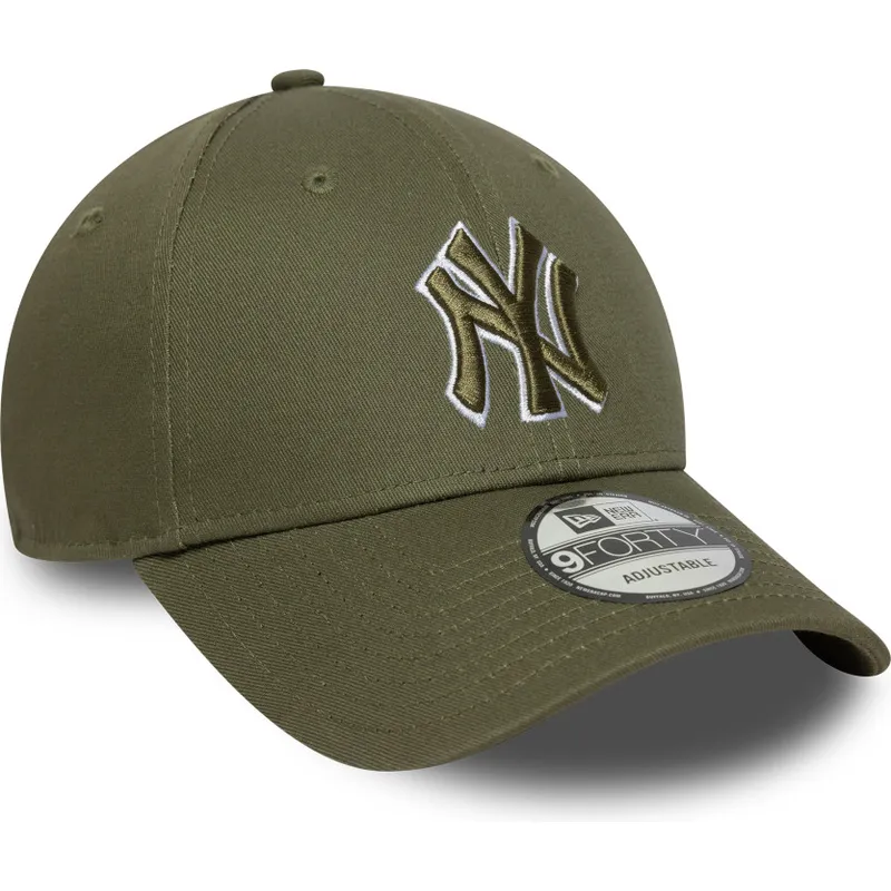 justerbar-gron-buet-kasket-med-gront-logo-9forty-outline-fra-new-york-yankees-mlb-af-new-era