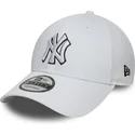 casquette-courbee-blanche-ajustable-9forty-outline-new-york-yankees-mlb-new-era