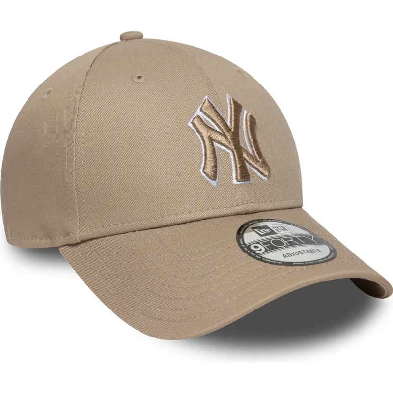 cap-gebogen-brown-adjustable-strap-claro-9forty-outline-van-new-york-yankees-mlb-van-new-era