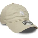 bojd-beige-justerbar-keps-9twenty-mini-logo-fran-new-york-yankees-mlb-av-new-era