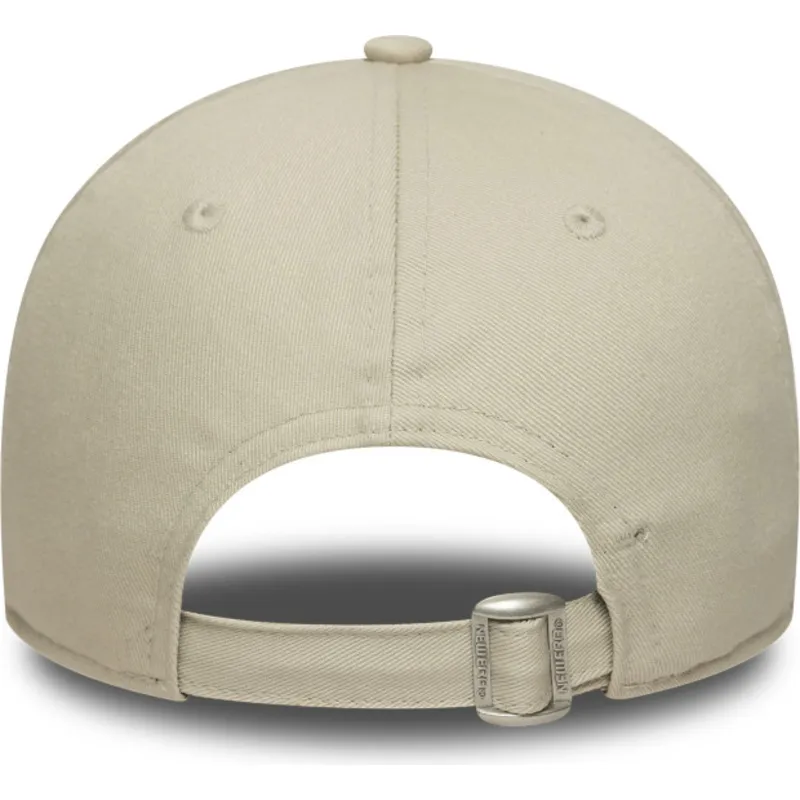 beige-verstellbare-curved-cap-9twenty-mini-logo-der-new-york-yankees-mlb-von-new-era