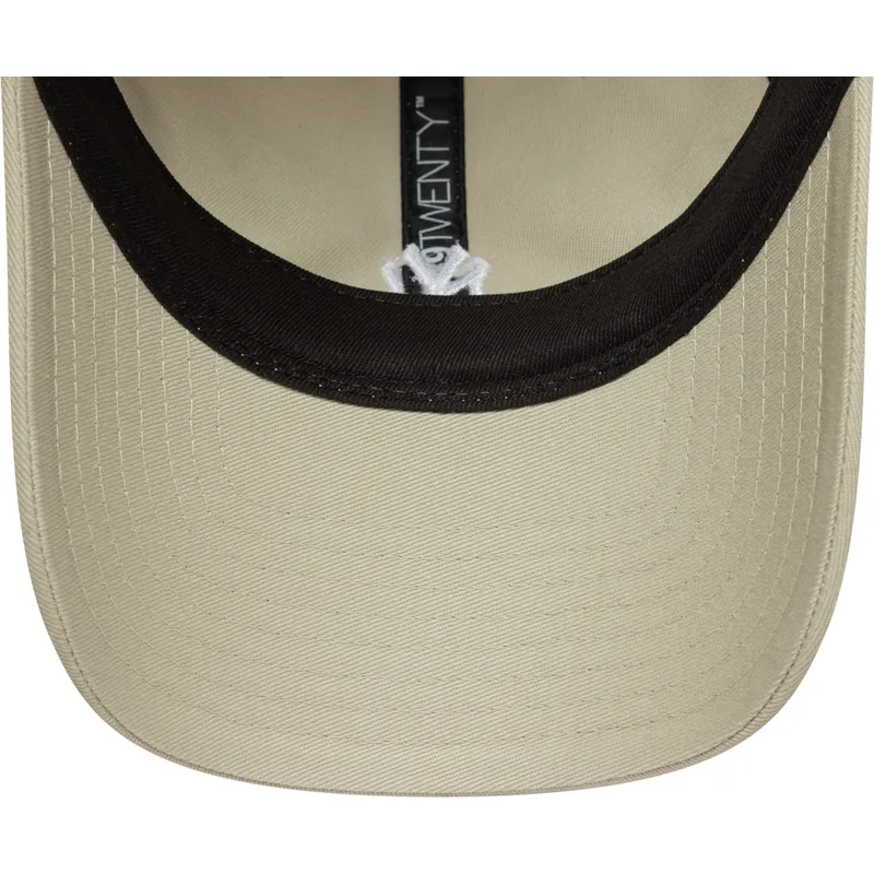 bojd-beige-justerbar-keps-9twenty-mini-logo-fran-new-york-yankees-mlb-av-new-era