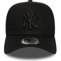 casquette-courbee-noire-snapback-avec-logo-noir-e-frame-league-essential-new-york-yankees-mlb-new-era