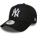 schwarze-snapback-kappe-mit-gebogenem-schirm-e-frame-league-essential-der-new-york-yankees-mlb-von-new-era
