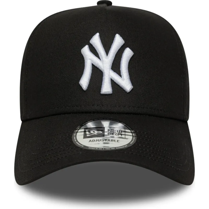 petten-gebogen-zwart-snapback-e-frame-league-essential-van-new-york-yankees-mlb-van-new-era