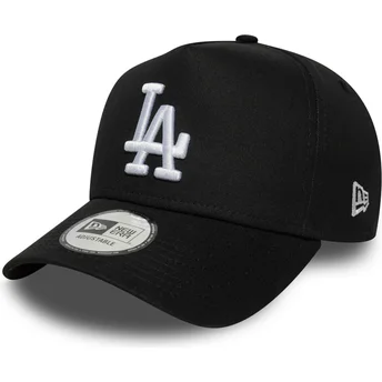 Gorra curva negra snapback E Frame League Essential de Los Angeles Dodgers MLB de New Era