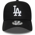 petten-gebogen-zwart-snapback-e-frame-league-essential-van-los-angeles-dodgers-mlb-van-new-era