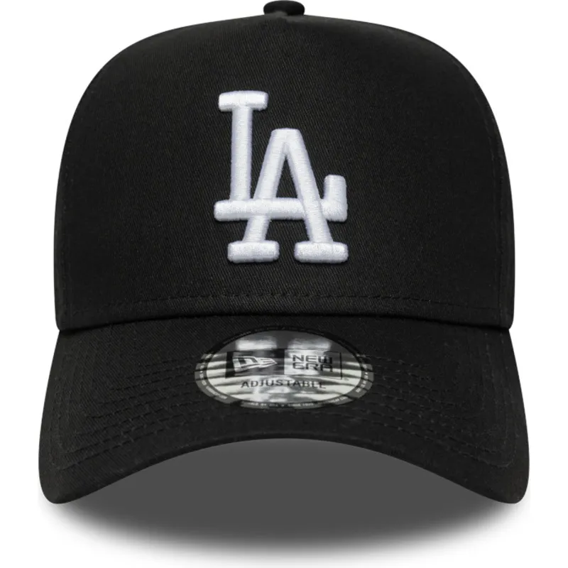 petten-gebogen-zwart-snapback-e-frame-league-essential-van-los-angeles-dodgers-mlb-van-new-era