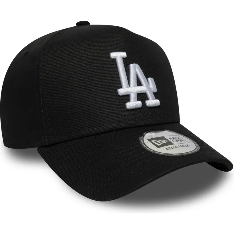 petten-gebogen-zwart-snapback-e-frame-league-essential-van-los-angeles-dodgers-mlb-van-new-era