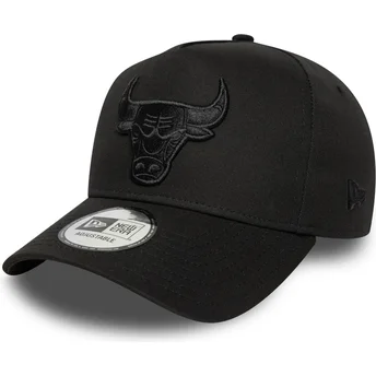 Cappellino nero snapback a visiera curva E Frame Essential dei Chicago Bulls NBA di New Era