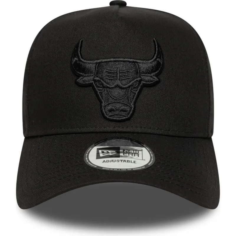 petten-gebogen-zwart-snapback-e-frame-essential-van-chicago-bulls-nba-van-new-era