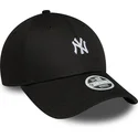 new-era-mlb-9forty-new-york-yankees-damen-verstellbare-schwarze-kappe-mit-mini-logo