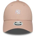 petten-gebogen-roze-verstelbare-band-9forty-mini-van-new-york-yankees-mlb-van-new-era