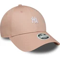 cappellino-curvo-rosa-regolabile-da-donna-9forty-mini-logo-dei-new-york-yankees-mlb-di-new-era