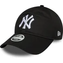 svart-justerbar-kurvad-keps-for-dam-9twenty-league-essential-fran-new-york-yankees-mlb-av-new-era