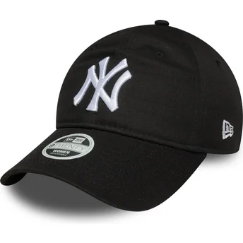 Sort justerbar kvindekasket med buet skygge 9TWENTY League Essential fra New York Yankees MLB fra New Era