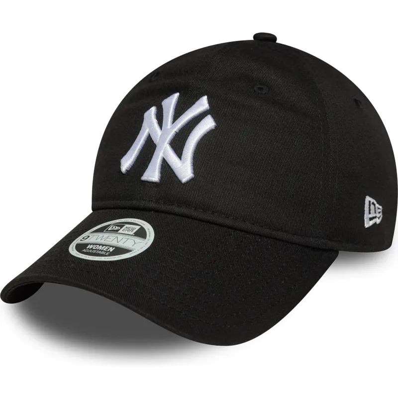 buet-sort-justerbar-kasket-til-kvinder-9twenty-league-essential-fra-new-york-yankees-mlb-fra-new-era