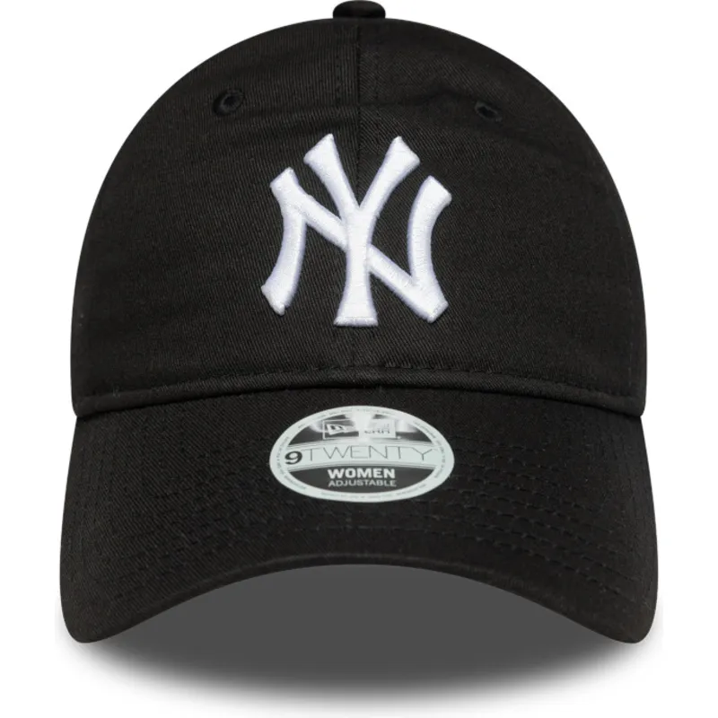 czarna-regulowana-czapka-z-zakrzywionym-daszkiem-dla-kobiet-9twenty-league-essential-new-york-yankees-mlb-new-era