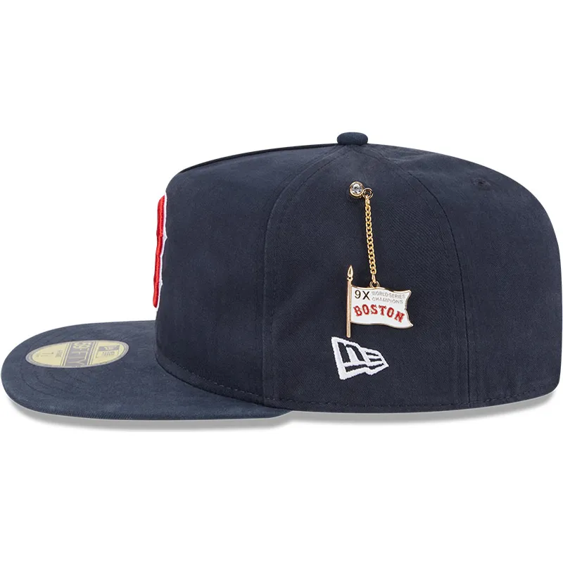 petten-plat-marineblauw-aangepast-59fifty-a-frame-championship-side-flag-van-boston-red-sox-mlb-van-new-era